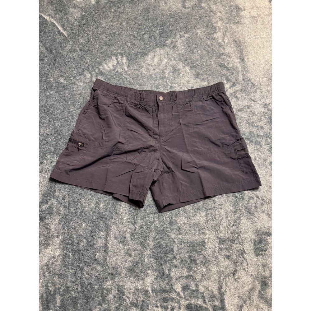 Columbia Mens Shorts Size XL Cargo Shorts Gray Nylon Solid Columbia Sportswear